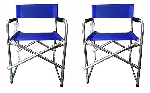 Hyfive 2 Stück blau Aluminium Direktoren Klappstuhl mit Armlehnen Camping Angeln Garten Hyfive 2 Stück blau Aluminium Direktoren Klappstuhl mit Armlehnen Camping Angeln Garten von Hyfive