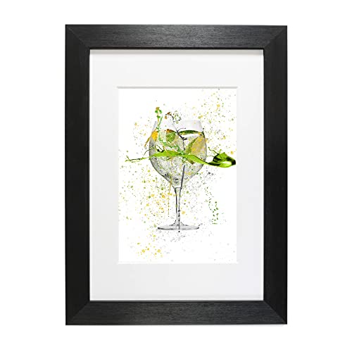 Hygge Creations Gin and Tonic – Cocktail-Wandkunstdruck – A3 Print von Hygge Creations