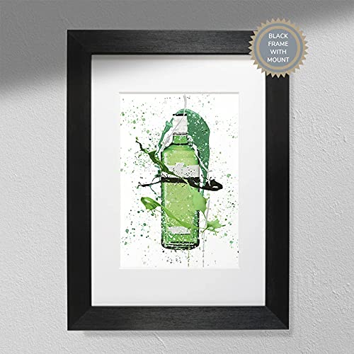 Hygge Creations Kunstdruck Green Gin Bottle, A3, nur Druck von Hygge Creations