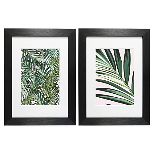 Hygge Creations Moderne Pflanzenkunstdrucke (2 Stück) – Pflanzen-Poster | Sommer-Kunstdrucke, weißer Rahmen ohne Passepartout, A4 von Hygge Creations