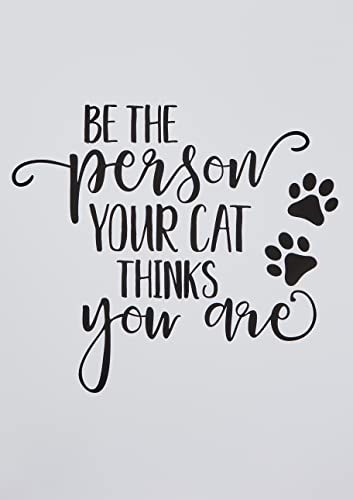 Hygge Creations Be The Person Your Cat Thinks You Are – Typografie-Druck, Katzeninspiration, Wandkunst, Katzenliebhaber-Druck, A3 von Hygge Creations
