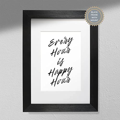 Hygge Creations Jede Stunde ist Happy Hour – Typografie-Druck, inspirierende Drucke, nur A3 von Hygge Creations