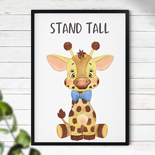 Stand Tall – Giraffen-Druck | Kinderzimmer Kunst Wand | Kinderzimmer Dekor | Baby-Tierdruck nur A4 von Hygge Creations