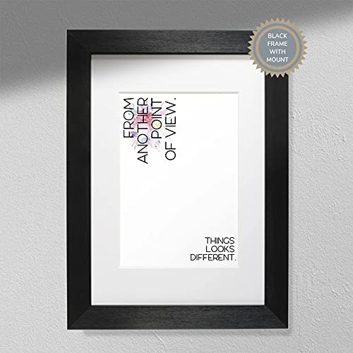 Hygge Creations from Another Point of View Print - Durchdachter Zitat Druck | Farbenfroher Wandschmuck Schwarzer Rahmen ohne Passepartout A3 Hygge Creations from Another Point of View Print - Durchdachter Zitat Druck | Farbenfroher Wandschmuck Schwarzer Rahmen ohne Passepartout A3 von Hygge Creations