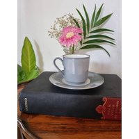 Elegante Vintage Suisse Langenthal Château Espresso/Demitasse Tasse Und Untertasse von HyggeligtHjem