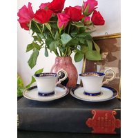 Wunderschöne Antike Martinroda Pm Demitasse Tassen Und Untertassen von HyggeligtHjem