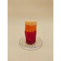 Sonnenfeuer - Handgegossene Stumpenkerze Mit Farbverlauf in Rot-, Gelb- Und Orangetönen Rapswachs, Geschenkidee, Herbstdeko, Hygge Deko Sonnenfeuer - Handgegossene Stumpenkerze Mit Farbverlauf in Rot-, Gelb- Und Orangetönen Rapswachs, Geschenkidee, Herbstdeko, Hygge Deko von HyggelysAmbiance