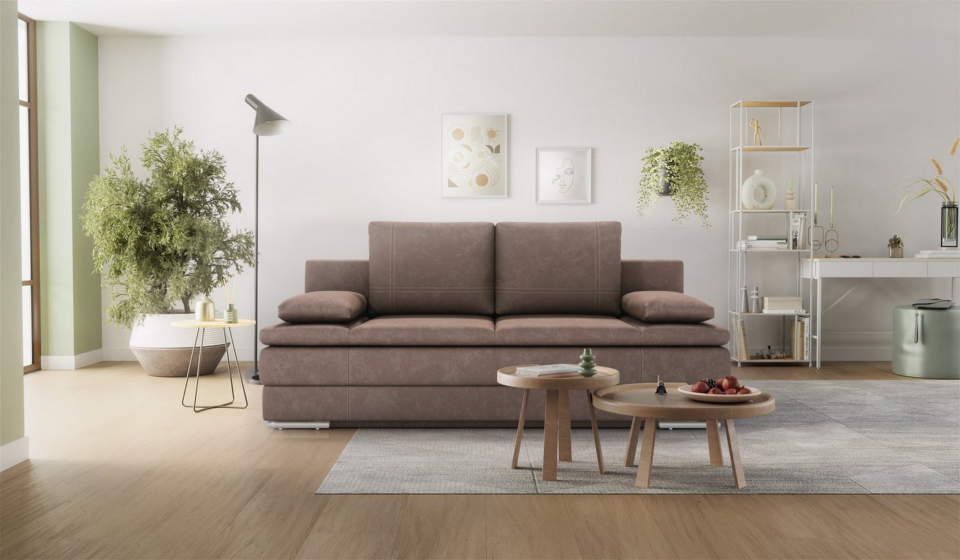 Hygger Möbelhaus Schlafsofa „Brendon“ – mit Bettkasten & komfortabler Liegefläche 150 × 205 cm, Inklusive 2 Zierkissen., Versandkostenfrei innerhalb Deutschlands, Hergestellt in Europa Hygger Möbelhaus Schlafsofa „Brendon“ – mit Bettkasten & komfortabler Liegefläche 150 × 205 cm, Inklusive 2 Zierkissen., Versandkostenfrei innerhalb Deutschlands, Hergestellt in Europa von Hygger Möbelhaus