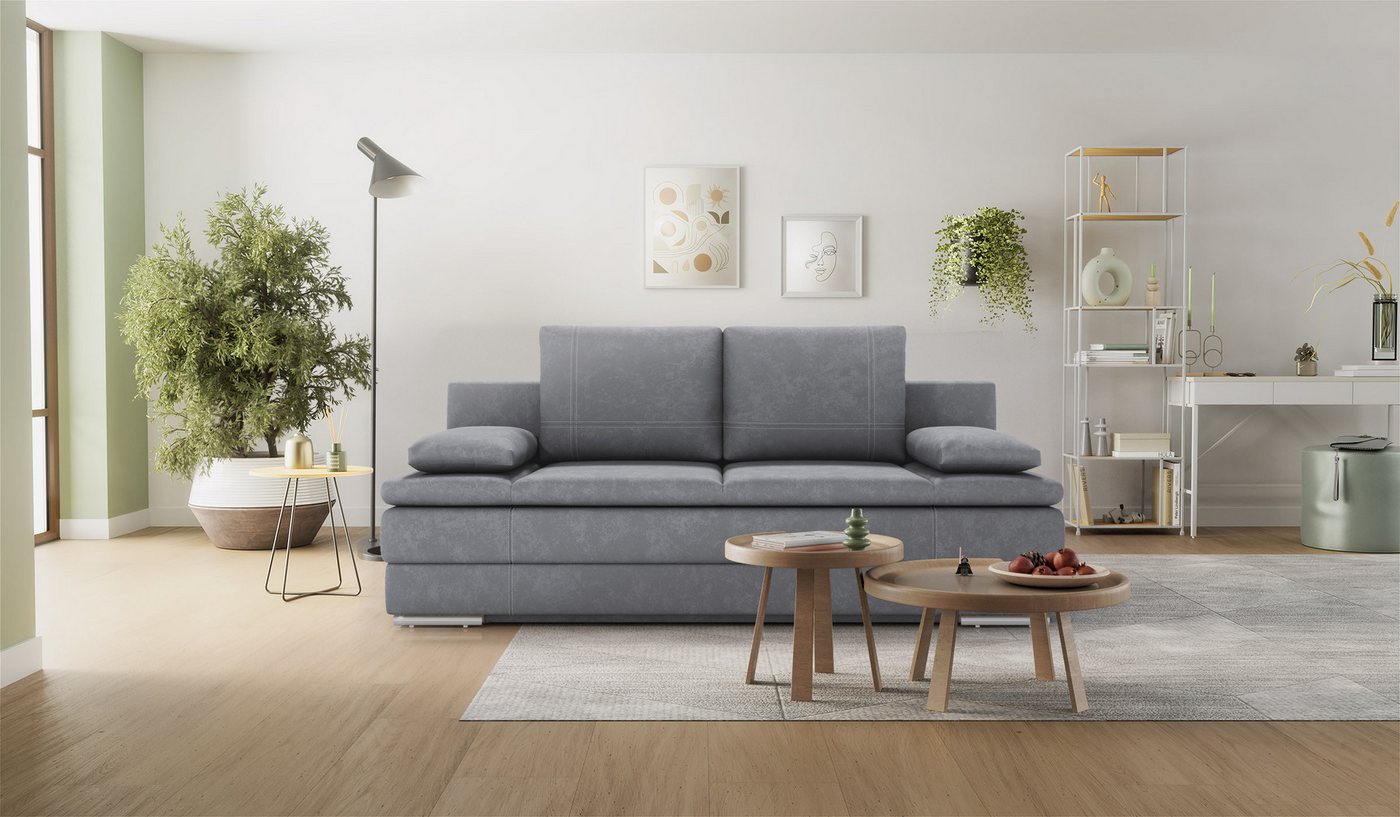 Hygger Möbelhaus Schlafsofa „Brendon“ – mit Bettkasten & komfortabler Liegefläche 150 × 205 cm, Inklusive 2 Zierkissen., Versandkostenfrei innerhalb Deutschlands, Hergestellt in Europa Hygger Möbelhaus Schlafsofa „Brendon“ – mit Bettkasten & komfortabler Liegefläche 150 × 205 cm, Inklusive 2 Zierkissen., Versandkostenfrei innerhalb Deutschlands, Hergestellt in Europa von Hygger Möbelhaus