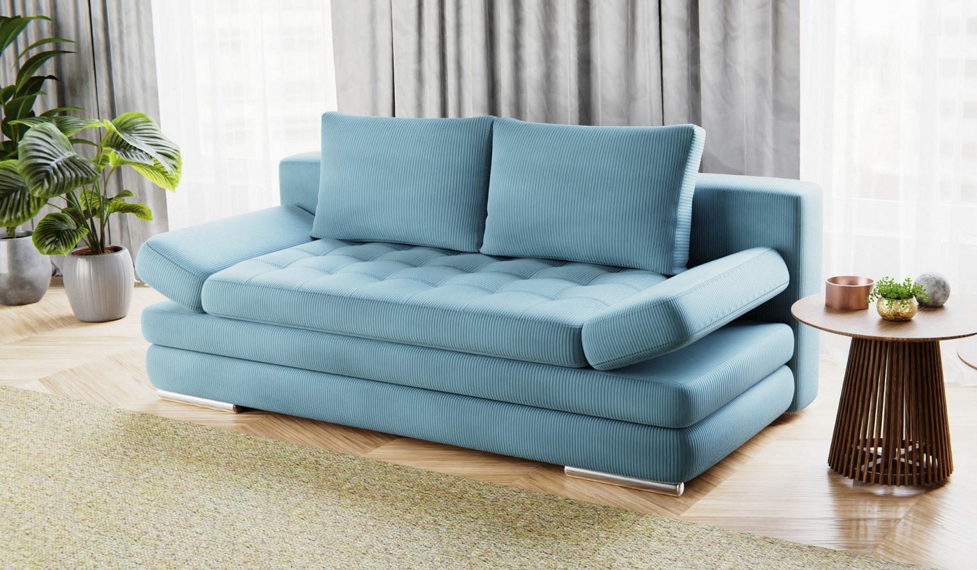 Hygger Möbelhaus Schlafsofa Barni Sofa mit Bettfunktion 202х145 см, Inkl. Armteilverstellung, Bequemes 3-Sitzer-Sofa mit Bettfunktion und Bettkasten., Hergestellt in Europa Hygger Möbelhaus Schlafsofa Barni Sofa mit Bettfunktion 202х145 см, Inkl. Armteilverstellung, Bequemes 3-Sitzer-Sofa mit Bettfunktion und Bettkasten., Hergestellt in Europa von Hygger Möbelhaus
