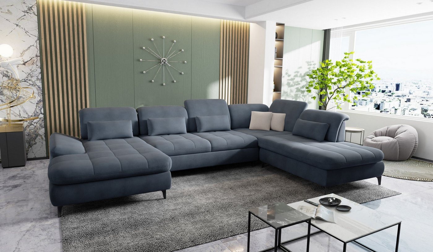 Hygger Möbelhaus Wohnlandschaft Nola U-Form XXL wahlweise mit Bettfunktion & 2 Bettkästen wählbar, Eckcouch B × T₁ / T₂: 370 × 170/230 cm, inkl. Sitztiefenverstellung, Kopfteilverstellung, Armteilverstellung Hygger Möbelhaus Wohnlandschaft Nola U-Form XXL wahlweise mit Bettfunktion & 2 Bettkästen wählbar, Eckcouch B × T₁ / T₂: 370 × 170/230 cm, inkl. Sitztiefenverstellung, Kopfteilverstellung, Armteilverstellung von Hygger Möbelhaus