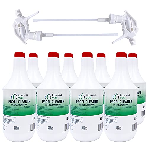 Hygiene VOS Profi Cleaner Spezialkonzentrat 8 x 1 Liter Allzweckreiniger mit 2 neuen Überkopfsprühern für Haushalt Wohnwagen Wohnmobil Caravan Boot Yacht Hygiene VOS Profi Cleaner Spezialkonzentrat 8 x 1 Liter Allzweckreiniger mit 2 neuen Überkopfsprühern für Haushalt Wohnwagen Wohnmobil Caravan Boot Yacht von Hygiene VOS