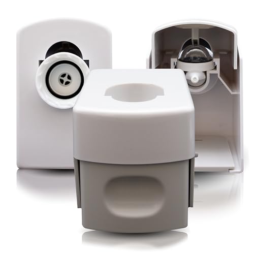 Hygiene365 - Manueller Mini-Spender SD1015 - Kompakt und Robust - Grau/Weiß - Für Desinfektionsmittel, Seife und Lotionen - Nachfüllbar für Verschiedene Flaschengrößen von Hygiene365