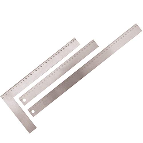 Detektierbares Lineal aus Edelstahl, 30 cm / 45 cm, Anschlagwinkel Lineal 90-Grad, HACCP-konform, Ruler mit 90° Winkel, Größe:30 cm von Hygienical Betriebsbedarf