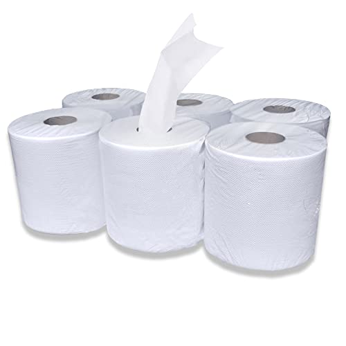 Handtuch-Papierrollen Innenabwicklung, Rollenpapier, Top-Handtuchrolle, Spiralkern 2-lagig 70% weiß 20cmx150m perforiert von Hygienical Betriebsbedarf