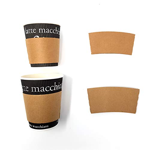 Hygienical Betriebsbedarf Kaffeebecher-Griffhülle, Becher-Jacket aus Pappe, Kaffee-Becher-Manchette, Becherschutz für 0,3 l oder 0,2 l, 1000 Stück, Größe:0.2 l von Hygienical Betriebsbedarf