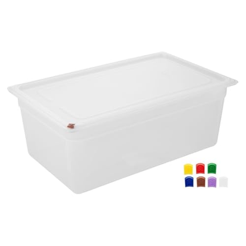 Hygiplas Click PP 1-1 GN mit Deckel und 7 Farbclips, 200 mm, 25,6 l, 4 Stück von Hygiplas