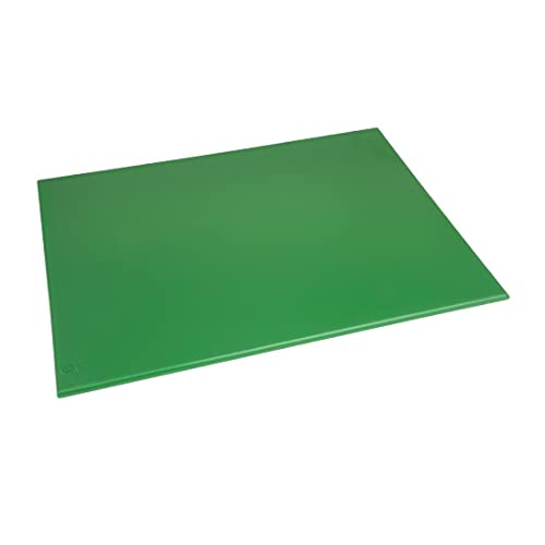 Hygiplas High Density Schneidebrett - groß, grüne Farbcodierung - Vorbereitung von Salaten und Obst, Größe: 12(H) x 600(B) x 450(L)mm, HDPE-Schneidebrett, für die gewerbliche und private Küche, J013 von Hygiplas