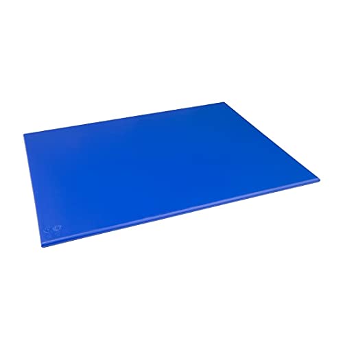 Hygiplas High Density Schneidebrett - groß, blaue Farbcodierung - Vorbereitung von rohen Fischprodukten, Größe: 12(H) x 600(B) x 450(L)mm, HDPE-Schneidebrett, gewerbliche und private Küche, J009 von Hygiplas