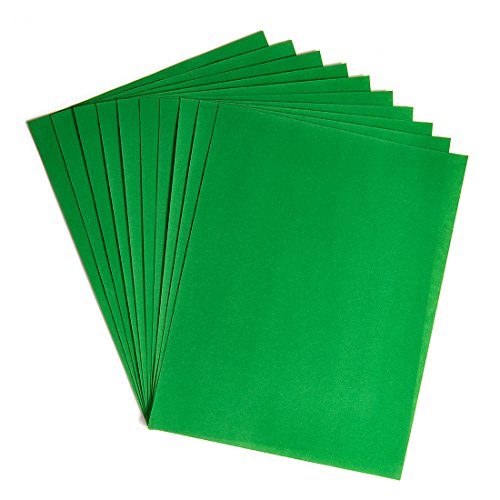 Hygloss Products Velour Paper - Soft, Velvety Surface Works with Printers – Green, 8-1/2 x 11 Inches - 10 Pack von Hygloss