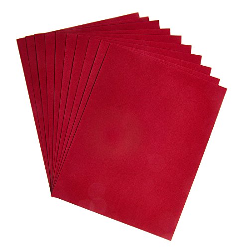 Hygloss Products Velour Paper - Soft, Velvety Surface Works with Printers - Red, 8-1/2 x 11 Inches - 10 Pack von Hygloss