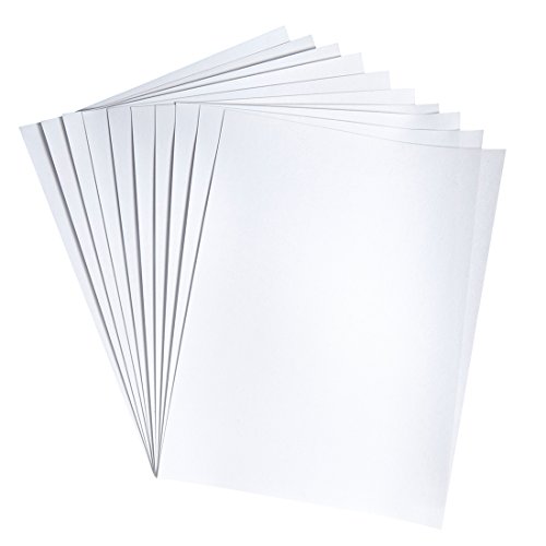 Hygloss Products Velour Paper - Soft, Velvety Surface Works with Printers – White, 8-1/2 x 11 Inches - 10 Pack von Hygloss