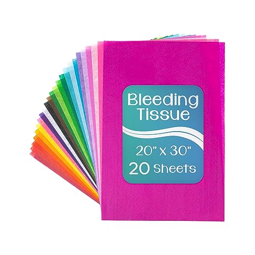 Hygloss Produkte Blutendes Gewebe-Sortiment, mehrfarbig, 50,8 x 76,2 cm, 20 Blatt von Hygloss