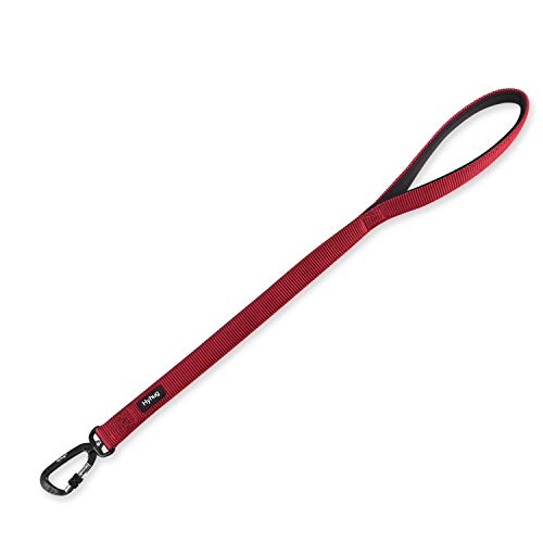 Hyhug Hochwertiger, verbesserter, haltbarer Nylon-Leine, weicher, schlagfester Griff, 18 Zoll Länge, geeignet für das tägliche Gehen und Training von mittleren und großen Hunden. (24 Zoll, Dunkelrot) Hyhug Hochwertiger, verbesserter, haltbarer Nylon-Leine, weicher, schlagfester Griff, 18 Zoll Länge, geeignet für das tägliche Gehen und Training von mittleren und großen Hunden. (24 Zoll, Dunkelrot) von Hyhug