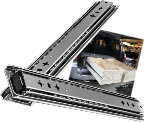 HynJGih 1 Paar Schubladenschienen, 53 mm Breite, robuste Schubladenführungen, Kugellager, Teleskopschienen(46 Inch(1150 mm)) von HynJGih
