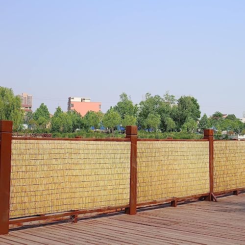 HynJGih Bambus-Zaunrollen, Bambus-Sichtschutzzaun, Terrassensichtschutz, natürlich, umweltfreundlich, Schilfzaun, für Garten/Innen/Outdoor/Villa/Restaurant, individuell anpassbar (90 x 400 cm) von HynJGih