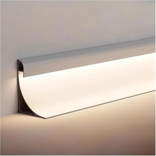 HynJGih Dekorative LED-Deckenleuchte, Sockelleiste indirekte Beleuchtung mit K aus Aluminium (ohne LED-Streifen) (Bianco, 2 m/6,5 ft) von HynJGih