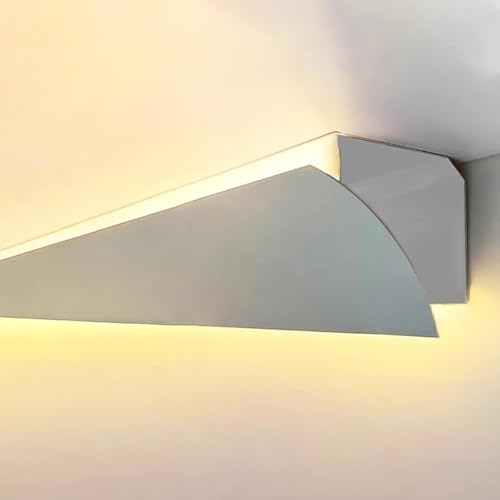 HynJGih Dekorativer Aluminiumstreifen für indirekte Beleuchtung von Nachttischen/Rückwand mit doppeltem Lichtk (10 m/32,8 ft) von HynJGih