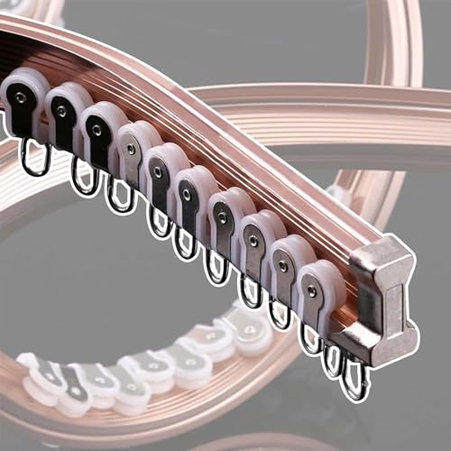 HynJGih Flexibles Vorhangschienensystem, Decken-/Wandmontage-Vorhangschienenstangen, Raum-/Wandteiler-Vorhangstange, for Erkerfenster(Wall Mount,100cm/3.2ft) von HynJGih