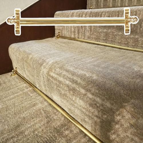 HynJGih Hohle Treppen-Teppichstange, Treppenschieberstange, for Büro, Feste Teppichstange im Flur, einfache Installation(5pcs) von HynJGih