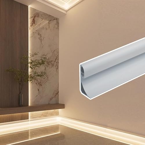 HynJGih Indirekte LED-Deckenleuchte, Wanddekoration mit LED-K aus Aluminium, Diffusor mit LED-Streifen für Hintergrundbeleuchtung, weiß, 14 m von HynJGih