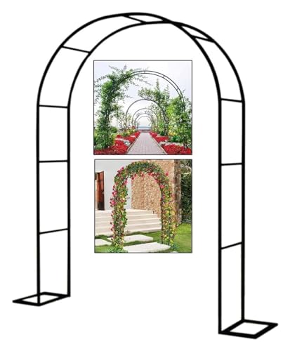 HynJGih Kletterpflanzen Efeu Gemüse Unterstützung Gitterbogen, Garten Rasen Hinterhof Terrasse Hochzeitsdekoration Bogen, Gartenbogen(W2.4xH2.2m) von HynJGih