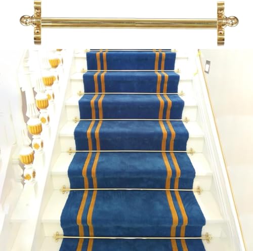 HynJGih Messing-Treppenteppichstange, Treppenteppich-Gleitstange, Stufenteppich-Befestigungsrohr, röhrenförmige Messingstange(10 Pcs) von HynJGih