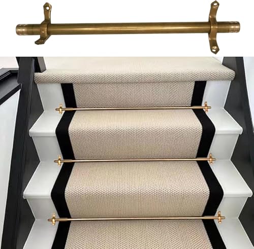 HynJGih Messing-Treppenteppichstange, Treppenteppichstangenfixierer, langlebige Treppenstange for den Heimgebrauch, L100cm(39 3/8") von HynJGih