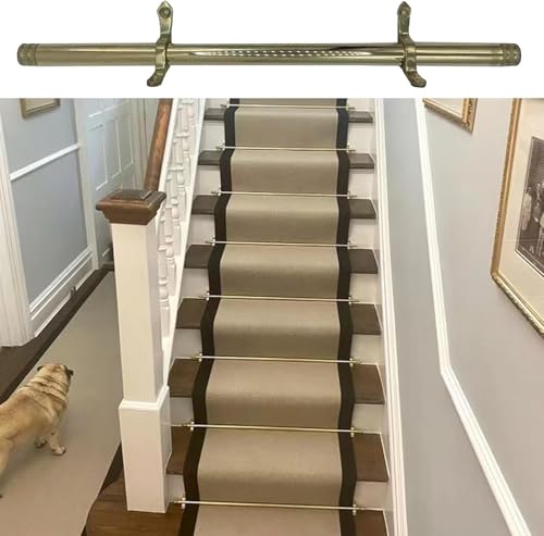 HynJGih Messing-Treppenteppichstangen for Flure, Theater, hausfeste Treppenteppiche, Treppenbodenbelagstangen(5pcs) von HynJGih