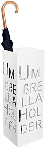 HynJGih Regenschirm Stand Holled-out Design Rechteckig Metall Regenschirme Storage Rack Quick-Dry Regenschirm Ständer für Hotel Lobby Corner Entryway Innenraum(Bianco) von HynJGih