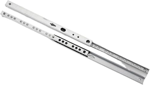 HynJGih Schubladenschienen, 1 Paar Mini-Schubladenführung, Kugelführung, Zwei Abschnitte, 17 mm breit, Gleitschiene, Möbelbeschläge(406MM) von HynJGih