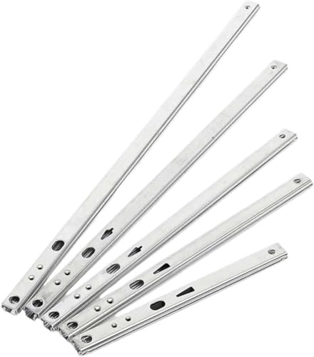 HynJGih Schubladenschienen Kugelführung 17 mm breit Micro Zwei Abschnitte Schublade Stahlkugel Gleitschiene Möbelbeschläge(342mm 14 Inch) von HynJGih