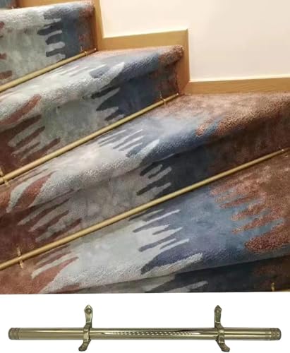 HynJGih Treppenteppich-Befestigungsstange, runde Metallstange for Teppichläufer, Treppenteppich-Gleitstange(130cm/51.2in/4.3ft) von HynJGih