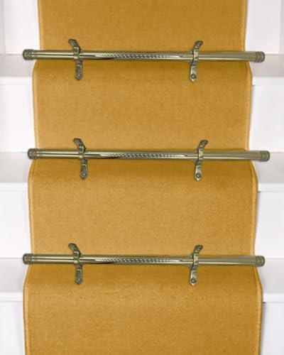 HynJGih Treppenteppichstange, antike Messing-Treppenteppichstange for Innendekoration, rundes Rohr, (140cm/55.1in/4.6ft) von HynJGih