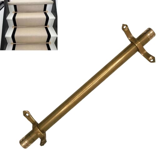 HynJGih Treppenteppichstangen, Messing-Treppenteppichstangen, stabile Treppenstangen for Teppichläufer, Treppenteppich-Haltestangen(L85cm(33 1/2")) von HynJGih
