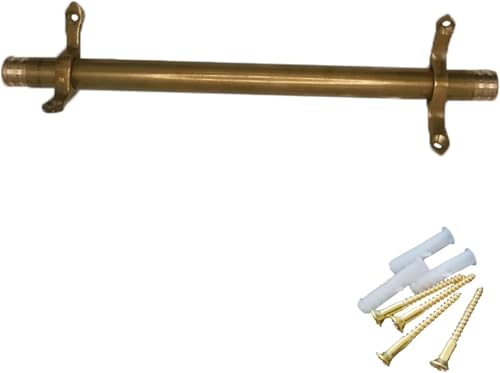 HynJGih Treppenteppichstangen, Stufenteppich-Befestigungsset, runde Messingstangen for dekorative Treppen, Treppenteppichstangen for den Innen- und Außenbereich(L70cm(27 1/2")) von HynJGih