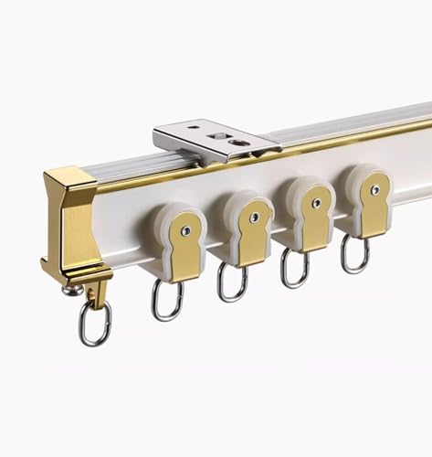 HynJGih Vorhangschienenschiene, gebogenes, Robustes Vorhangschienensystem for Ankleidezimmer/Büro/Fenster(Ceiling Mount,3.5m/11.5ft) von HynJGih