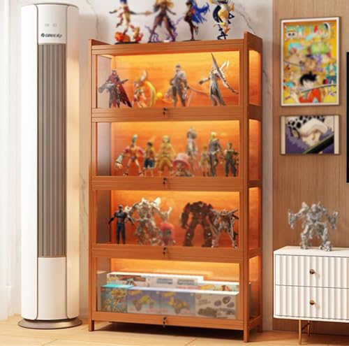 Hynbdes Vitrinenschrank High Große Vitrine Wohnzimmerschrank Vitrinenschrank Bücherschrank Mehzweckschrank Vitrine Natürlicher Bambus+Acryl viel Stauraum Modern Vintage für Büro Wohnzimmer Hynbdes Vitrinenschrank High Große Vitrine Wohnzimmerschrank Vitrinenschrank Bücherschrank Mehzweckschrank Vitrine Natürlicher Bambus+Acryl viel Stauraum Modern Vintage für Büro Wohnzimmer von Hynbdes