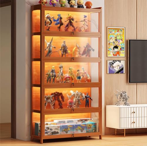 Hynbdes Vitrinenschrank High Große Vitrine Wohnzimmerschrank Vitrinenschrank Bücherschrank Mehzweckschrank Vitrine Natürlicher Bambus+Acryl viel Stauraum Modern Vintage für Büro Wohnzimmer Hynbdes Vitrinenschrank High Große Vitrine Wohnzimmerschrank Vitrinenschrank Bücherschrank Mehzweckschrank Vitrine Natürlicher Bambus+Acryl viel Stauraum Modern Vintage für Büro Wohnzimmer von Hynbdes