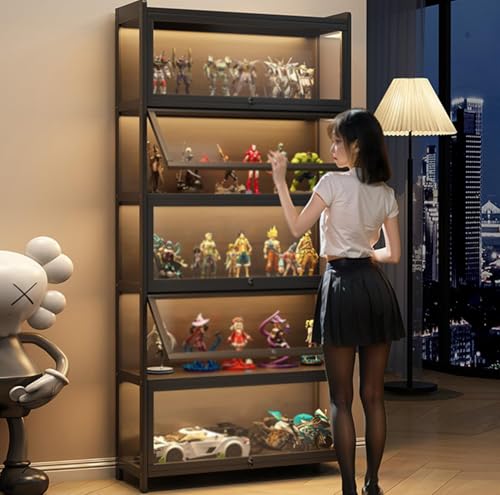 Hynbdes Vitrinenschrank Stehend, Curio-SchräNke, vitrine Stehend Holzvitrine Acryl-Vitrine für Wohnzimmer und Büro, Bücher Hynbdes Vitrinenschrank Stehend, Curio-SchräNke, vitrine Stehend Holzvitrine Acryl-Vitrine für Wohnzimmer und Büro, Bücher von Hynbdes